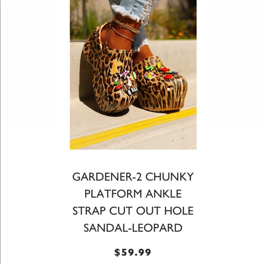 NWT Brand New Cheetah Chunky Platform